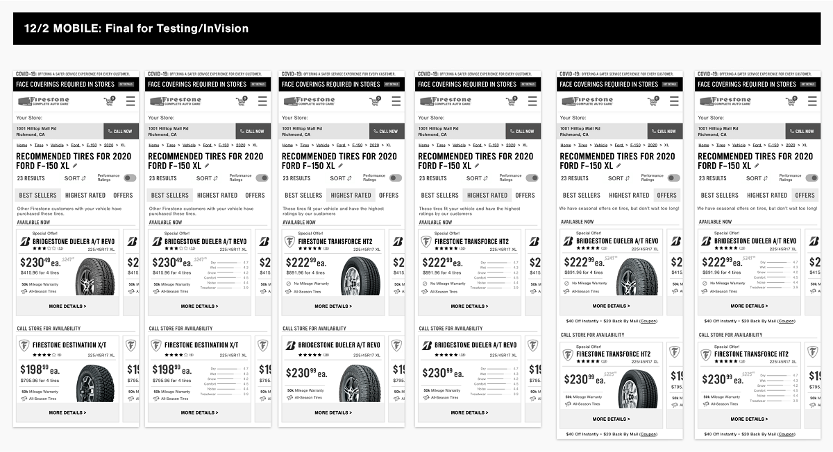 Phase I deliverables, mobile.