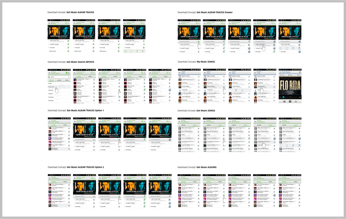 Muve Music 4.0: iOS interaction concepts — highlights.
