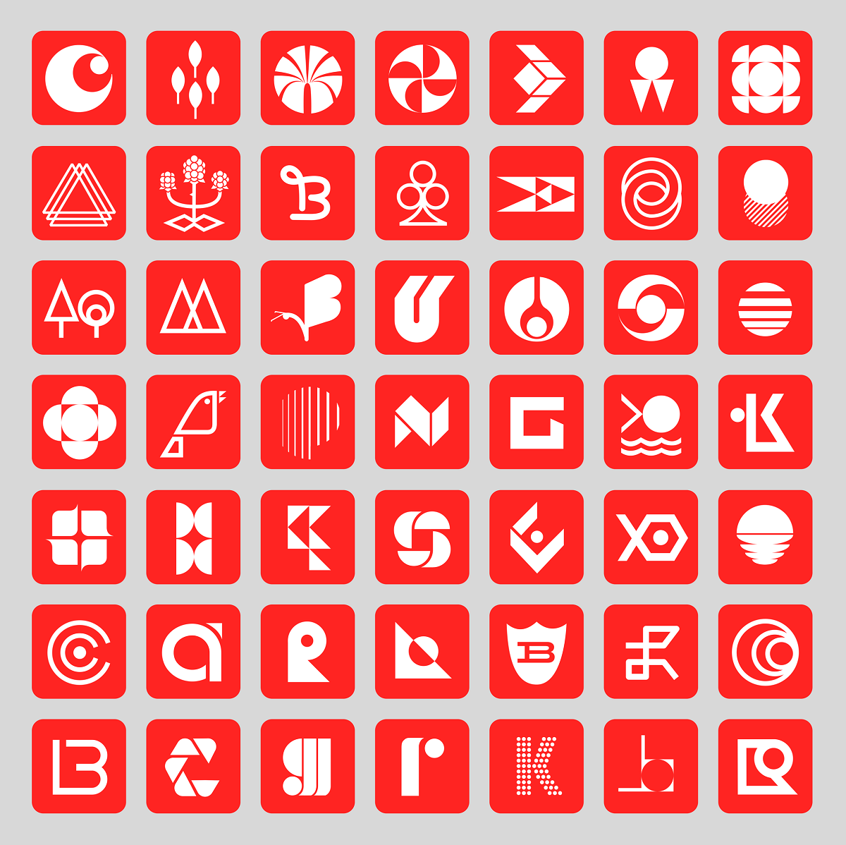Midcentury Modern icon set.
