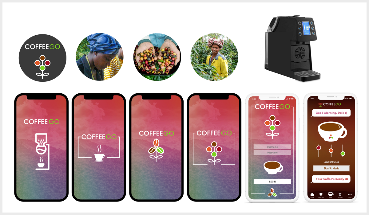 CoffeeGo — branding / UI / UX.