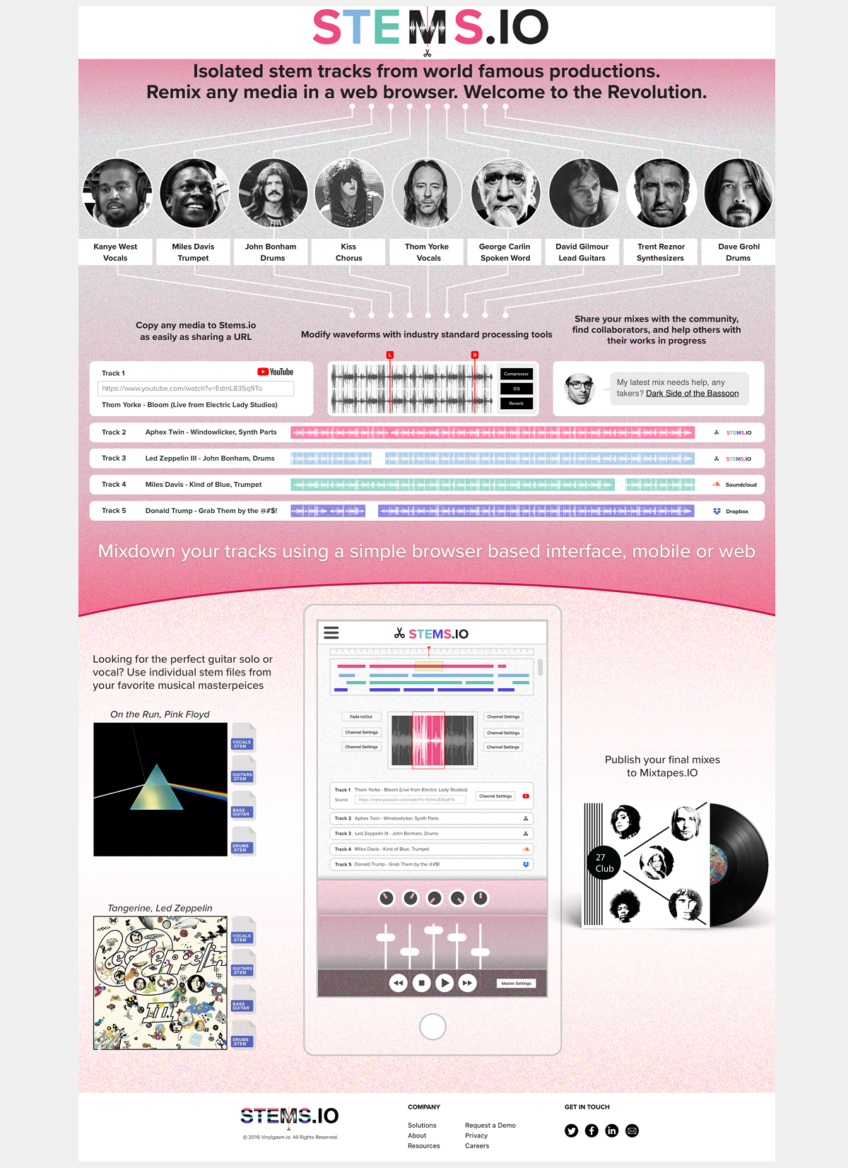 Mixtapes.IO — work sample