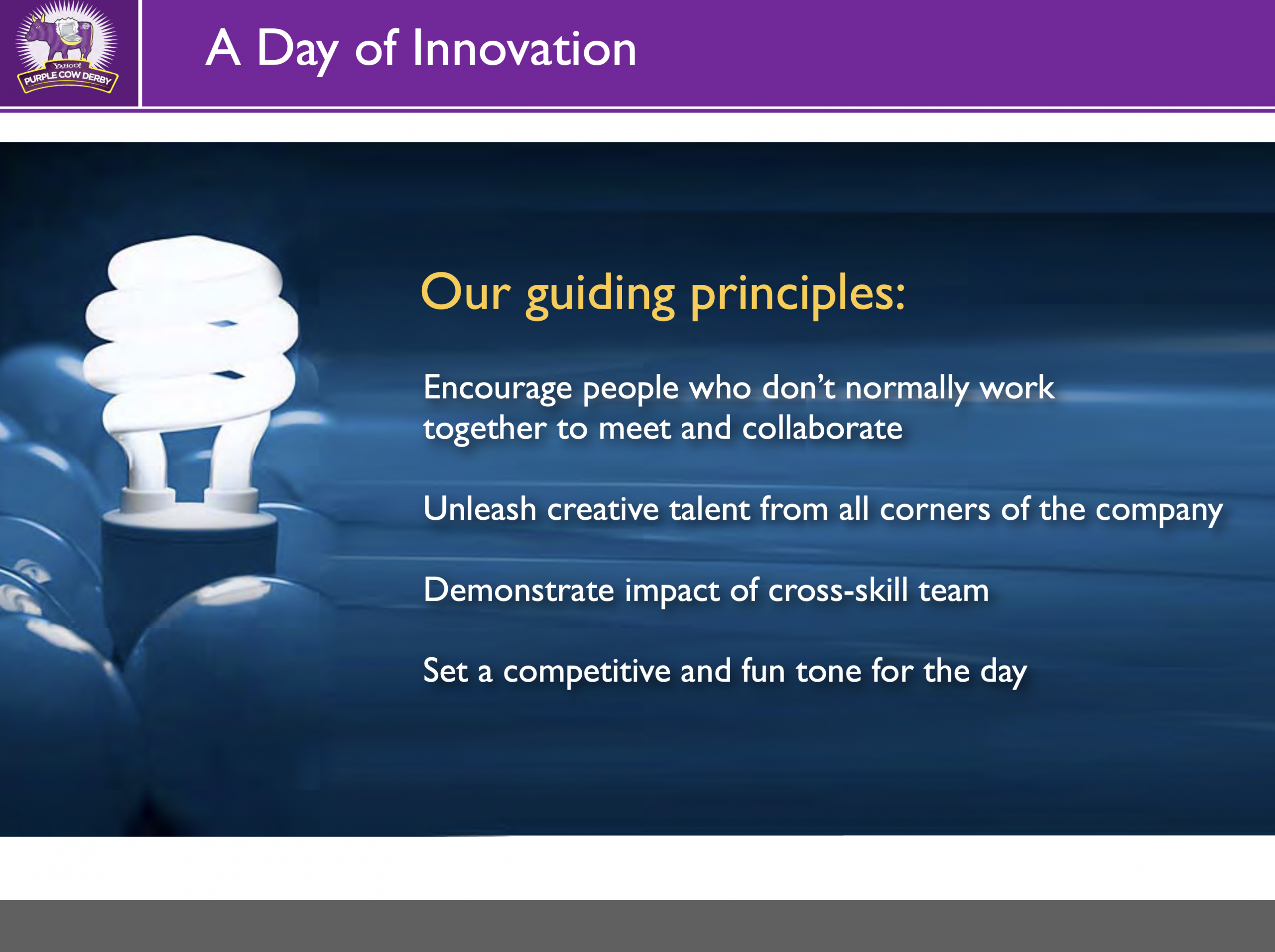 Purple Cow principles.
