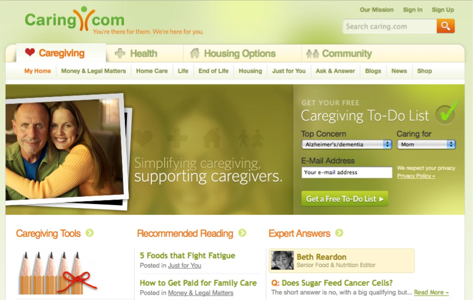 The homepage